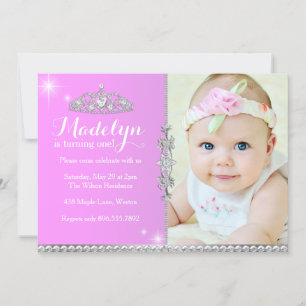 Invitation au premier anniversaire de la petite pr