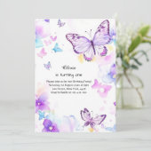 Invitation au premier anniversaire de papillon (Debout devant)