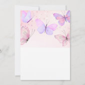 Invitation au premier anniversaire de papillon (Dos)