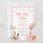 Invitation au premier anniversaire de poulet (Devant)