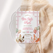 Invitation au premier anniversaire de poulet