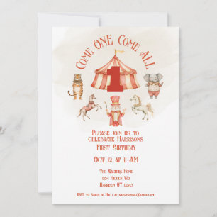 Invitation au premier anniversaire du cirque anima