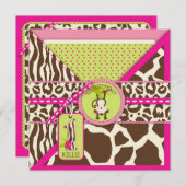 Invitation au premier anniversaire du singe de la  (Devant / Derrière)