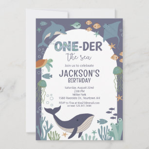 Invitation au premier anniversaire sous la mer océ