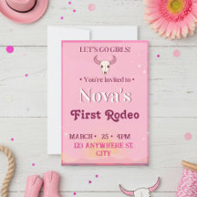 Invitation au premier rodéo d'une fille