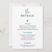 Invitation au programme de la soirée de bacheloret (Dos)