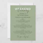 Invitation au programme de l'anniversaire du week- (Devant)