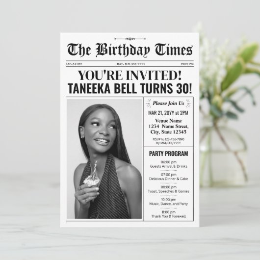 Invitation au programme du journal du 30e annivers (Debout devant)