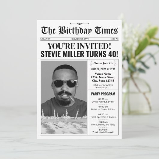 Invitation au programme du journal du 40e annivers (Debout devant)