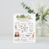 Invitation au programme du week-end de mariage d'A (Debout devant)