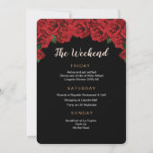 Invitation au programme du week-end d'enterrement (Dos)