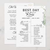 Invitation au programme Greenery Best Day Ever (Devant / Derrière)