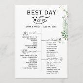 Invitation au programme Greenery Best Day Ever (Devant)