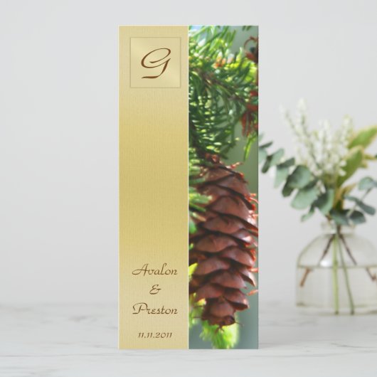 Invitation au Programme Monogramme de Pinecone d'h (Debout devant)