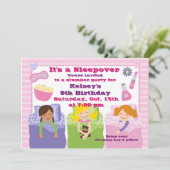 Invitation au pyjama des filles à la fête du bois (Debout devant)