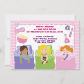 Invitation au pyjama des filles à la fête du bois (Dos)