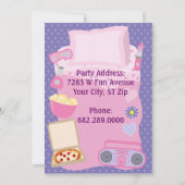 Invitation au pyjama des filles à la fête du bois (Dos)