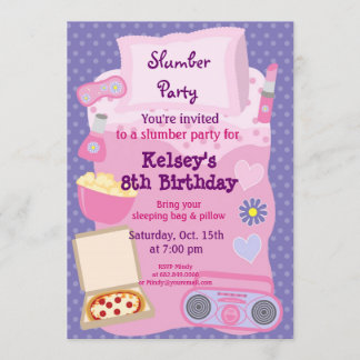 Invitation au pyjama des filles à la fête du bois