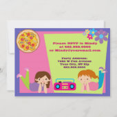 Invitation au pyjama des filles à la fête du bois (Dos)