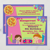 Invitation au pyjama des filles à la fête du bois (Devant / Derrière)