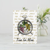 Invitation au raisin "Time for Wine" (Debout devant)