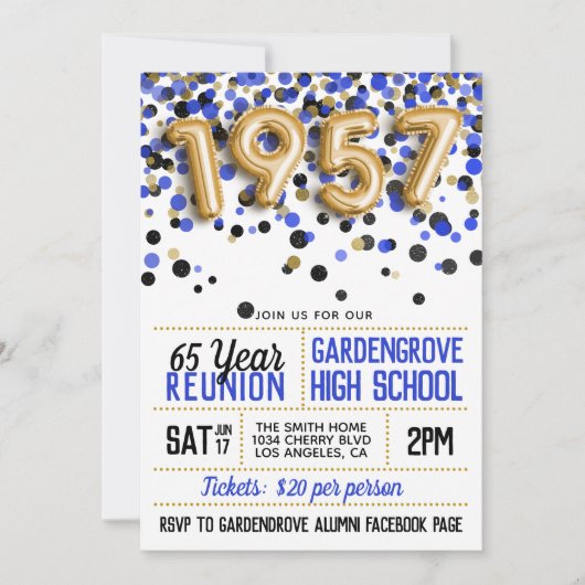 Invitation au rassemblement des anciens du lycée d (Devant)