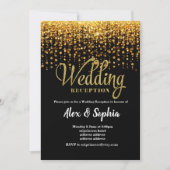 Invitation au réception de mariage, paillettes (Devant)