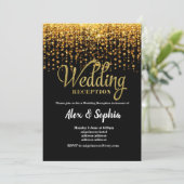 Invitation au réception de mariage, paillettes (Debout devant)