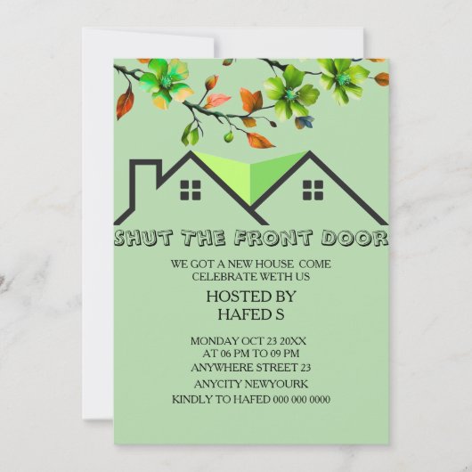 Invitation au réchauffement de la maison Invitatio (Devant)