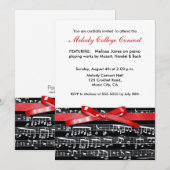 Invitation au récital de concert de musique classi (Devant / Derrière)