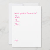 invitation au récital de danse (Dos)