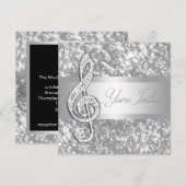 Invitation au récital de musique élégante clé de s (Devant / Derrière)