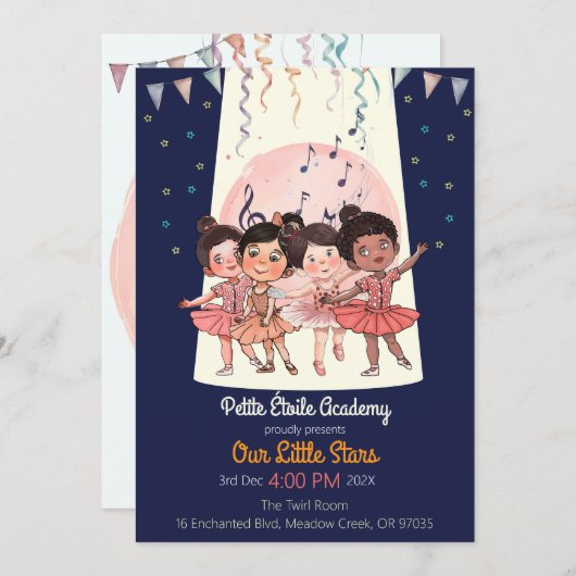 Invitation au récital de Tiny Dancers – Studio per (Devant / Derrière)