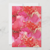 Invitation au Red Pink Gold Bachelorette Party (Dos)