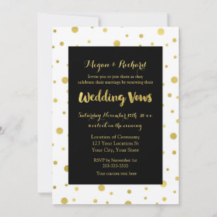 Invitation au renouvellement de Vow Confetti Vow B
