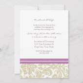 Invitation au renouvellement de Vow du Mariage pho (Dos)