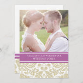 Invitation au renouvellement de Vow du Mariage pho (Devant / Derrière)