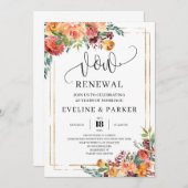 Invitation au renouvellement du voeu de Boho Fall  (Devant / Derrière)