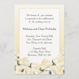 Invitation au renouvellement personnalisé de Vow W