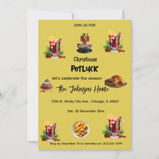 Invitation au repas de Noël (Devant)