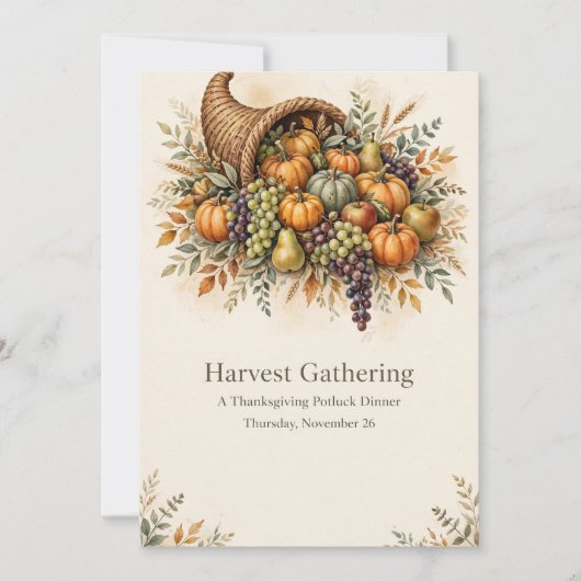 Invitation au repas de Thanksgiving et potluck de (Devant)