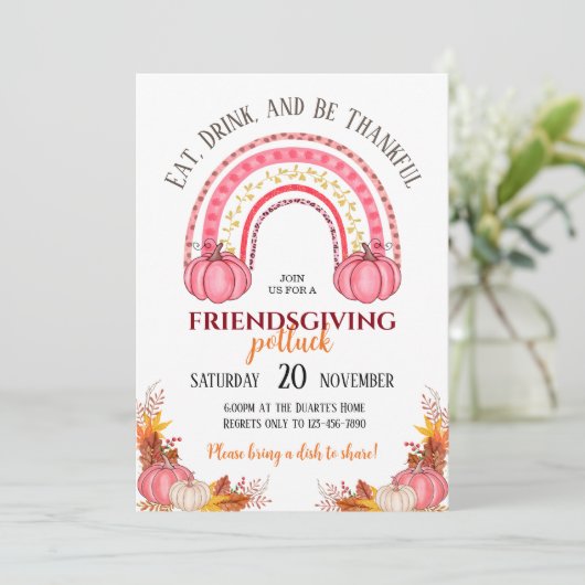 Invitation au repas-partage de Friendsgiving (Debout devant)
