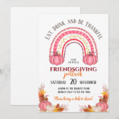 Invitation au repas-partage de Friendsgiving (Devant / Derrière)