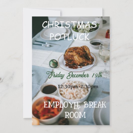 Invitation au repas-partage de Noël (Devant)