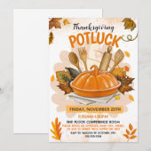 Invitation au repas-partage de Thanksgiving (Devant / Derrière)