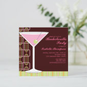 Invitation au Retro Pink Martini Bachelorette Part (Debout devant)