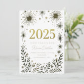 Invitation au réveillon du Nouvel An – Luxe Noir & (Debout devant)