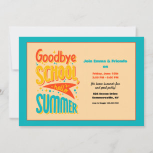 Invitation Au revoir l'école, bonjour l'été