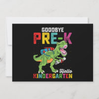Au revoir Pré-maternelle Bonjour Maternelle T Rex 