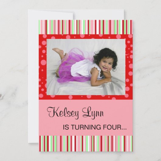 Invitation au rose rouge de la pastèque (Devant)